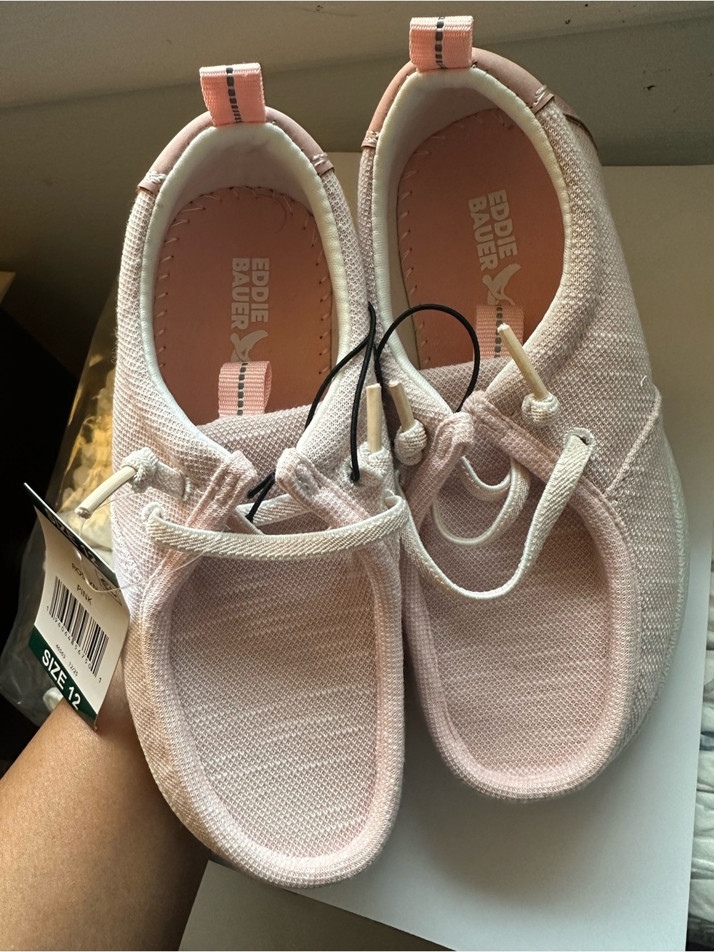 Eddie Bauer Light Pink Women’s Knit Slip-On Sneakers